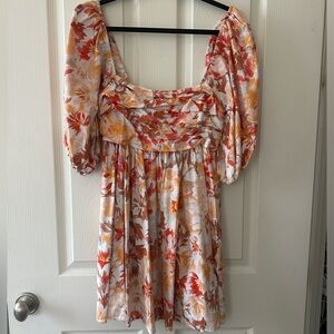 Emerson Poplin Puff Sleeve Mini dress by Abercrombie & Fitch